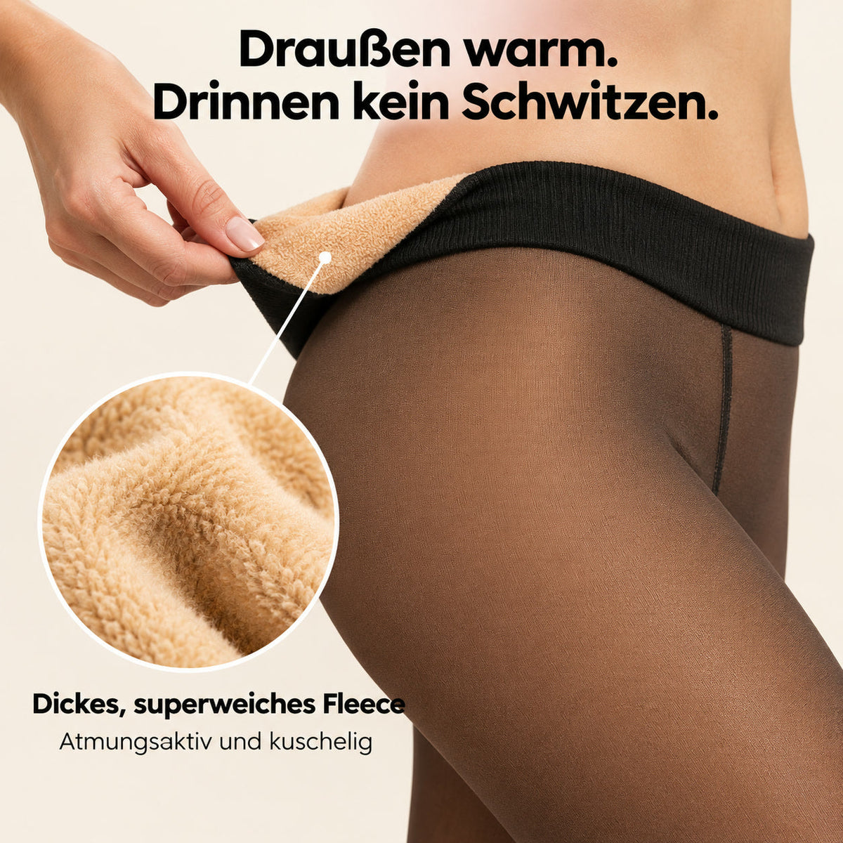 Dickes, weiches Fleece innen
